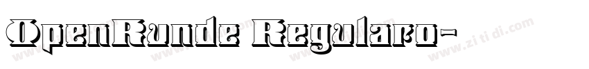OpenRunde Regularo字体转换